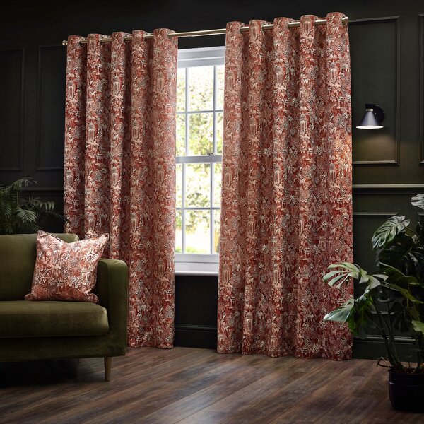 Bengal Amber Eyelet Curtains