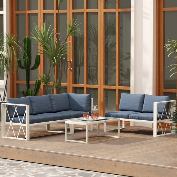 Outsunny Four-Piece L Shaped Garden Furniture Set with 5-Level Adjustable Lounger - Grey Aosom UK