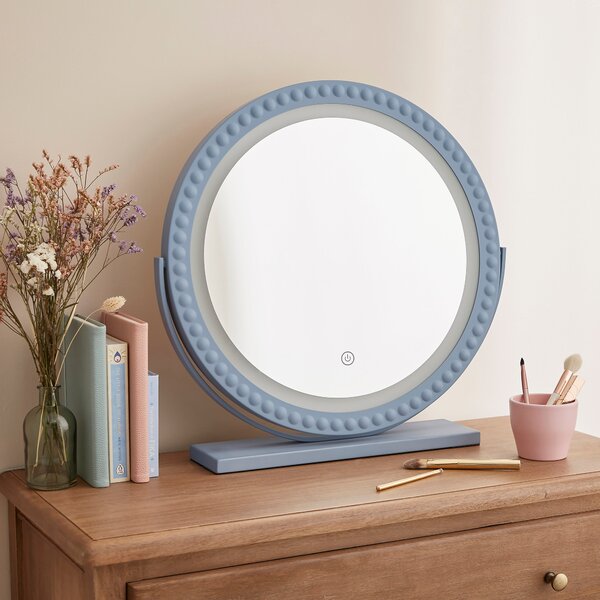 Bobbin Round Touch Dimmable Light Up Dressing Table Mirror