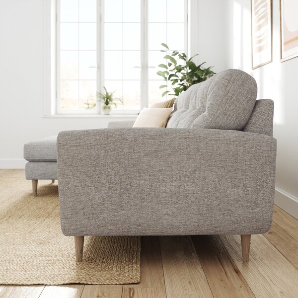 Sven Tonal Weave Large Corner Chaise Sofa