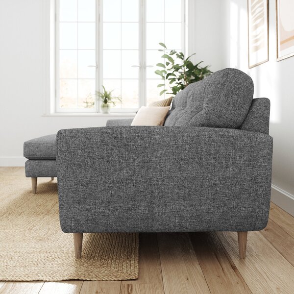 Sven Tonal Weave Large Corner Chaise Sofa