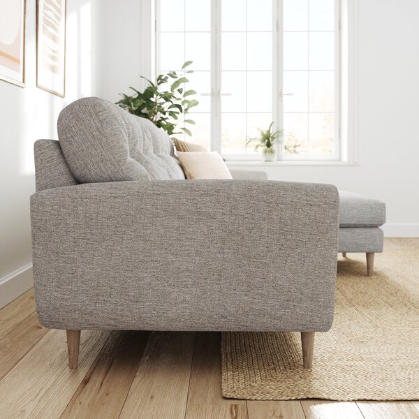 Sven Tonal Weave Large Corner Chaise Sofa