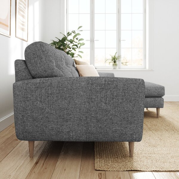 Sven Tonal Weave Large Corner Chaise Sofa