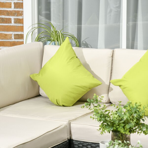 Outsunny 8 Pieces PE Rattan Corner Sofa Set, Outdoor Garden Furniture Set, Patio Wicker Sofa Seater w/ Cushion, Cushion Cover, Black Aosom UK