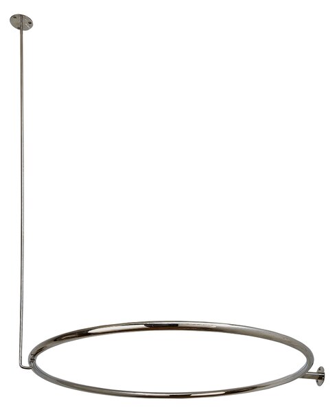 Round Chrome Shower Curtain Rail