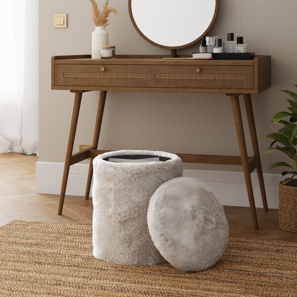 Supersoft Faux Fur Storage Footstool