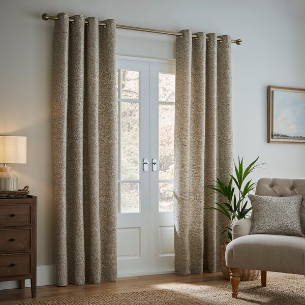 Lorna Boucle Thermal Eyelet Curtains