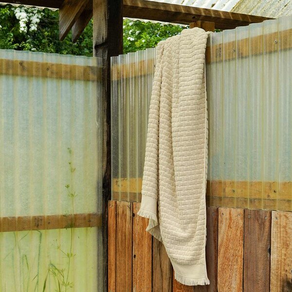 Piglet Birch Basketweave Cotton Bath Sheet Size 39in x 59in (100cm x 150cm)