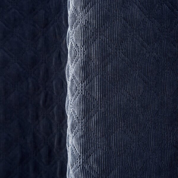 Padded Corduroy Eyelet Curtain