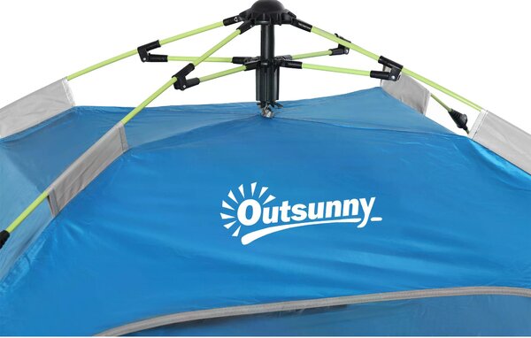 Outsunny Pop-up Beach Tent Sun Shade Shelter for 1-2 Person UV Protection Waterproof with Ventilating Mesh Windows Carrying Bag Aosom UK