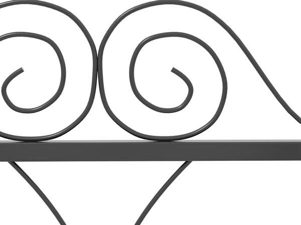 Outsunny Garden Fencing: 4-Pack Metal Wire Borders with Scroll Flower Design, Black Animal Barrier Aosom UK