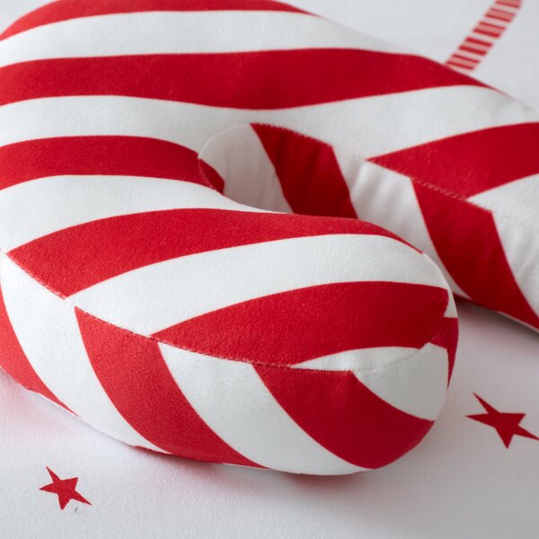 Catherine Lansfield Candy Cane Fleece Cushion