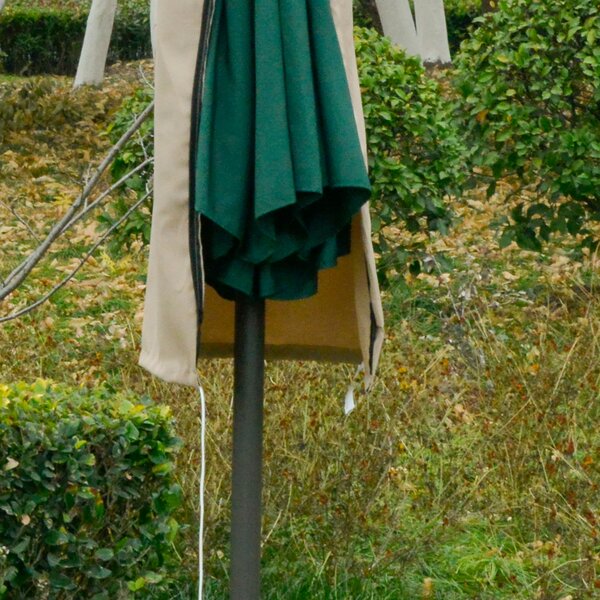 Outsunny Cantilever Umbrella Cover Outdoor Parasol Protector Weatherproof Garden Patio with Rod, Zipper Aosom UK