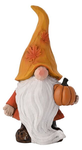 Autumn Gnome Holding a Pumpkin Ornament