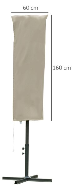 Outsunny Cantilever Umbrella Cover Outdoor Parasol Protector Weatherproof Garden Patio with Rod, Zipper Aosom UK
