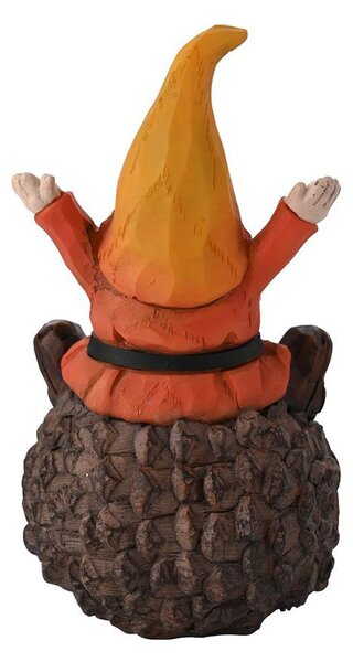 Autumn Gnome Sat on Pinecone Ornament