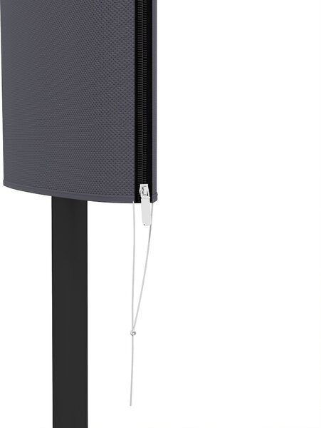 Outsunny Outdoor Cantilever Umbrella Cover Parasol with Rod, Zipper, Dark Grey Aosom UK
