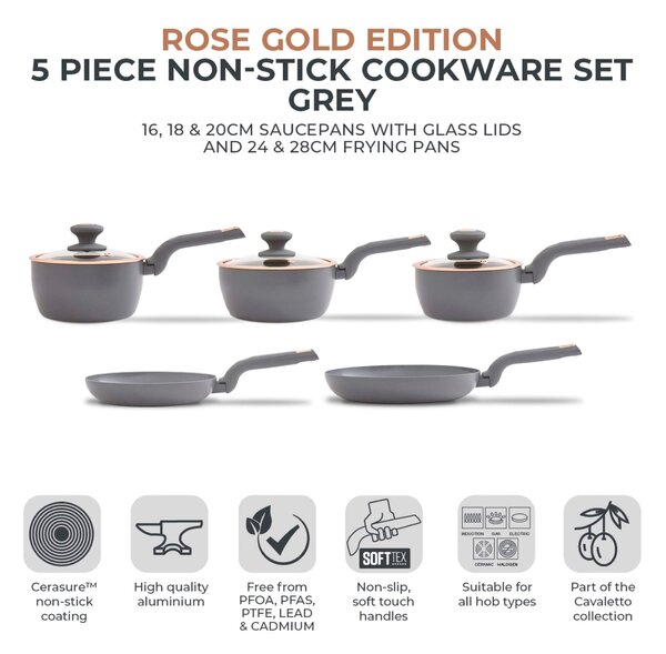 TOWER Cavaletto 5 Piece Pan Set