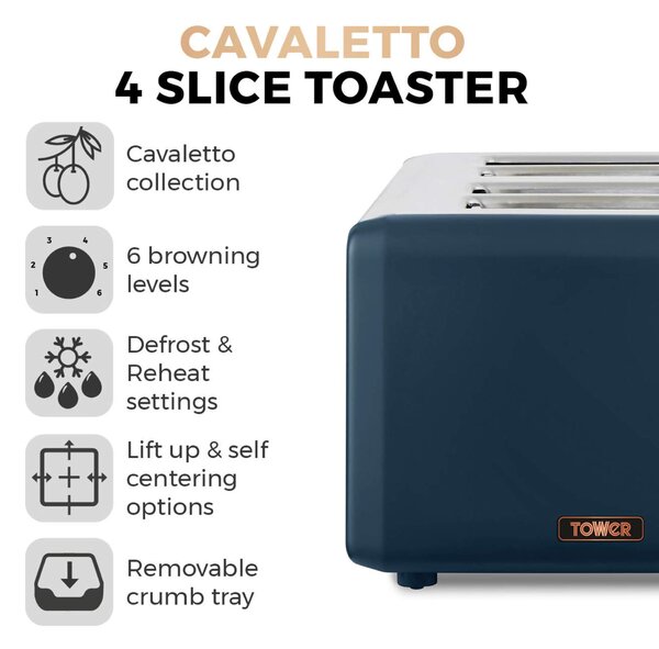 TOWER Cavaletto 4 Slice Toaster