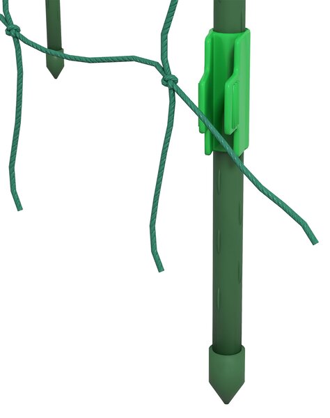 Outsunny 183 cm Tall Metal Garden Trellis, Arch Trellis for Climbing Plants Outdoor with Climbing Net