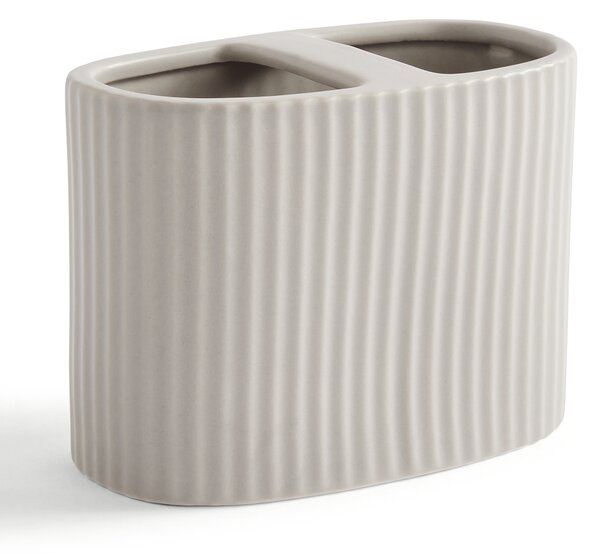 Ceramic Ribbed Electric Toothbrush Holder