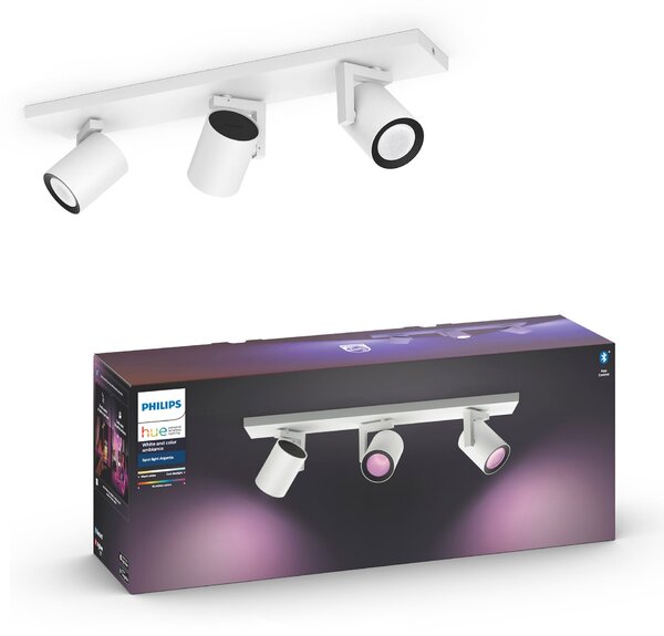 Philips HUE Argenta 3 Light Smart LED Ceiling Spotlight Bar White