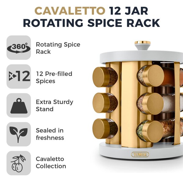 Tower Cavaletto 12 Jar Spice Rack Set