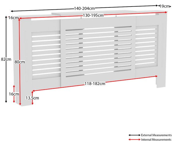 Vida Designs Milton Adjustable Radiator Cover