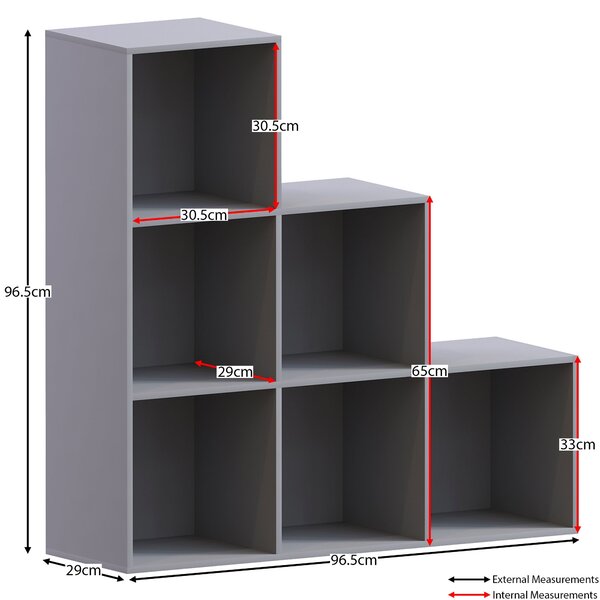 Vida Designs Durham 6 Cube Staircase Storage Unit