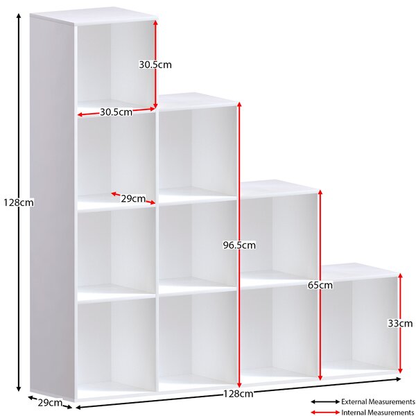 Vida Designs Durham 10 Cube Staircase Storage Unit