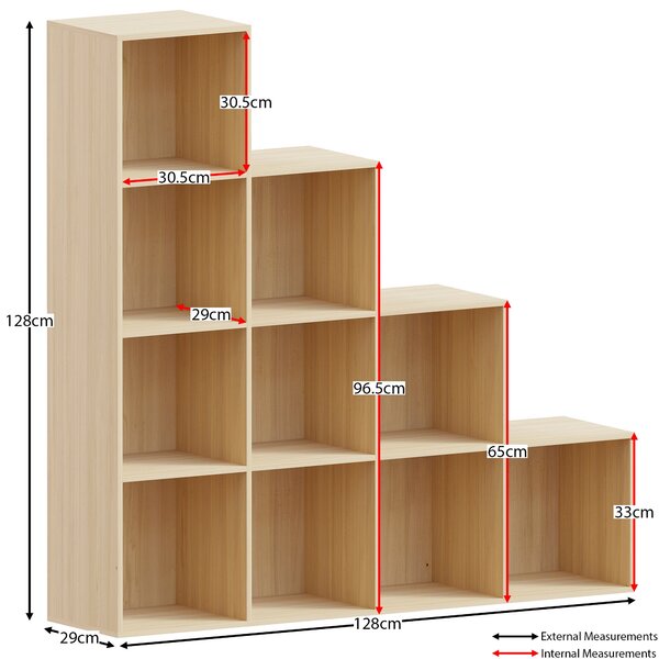 Vida Designs Durham 10 Cube Staircase Storage Unit