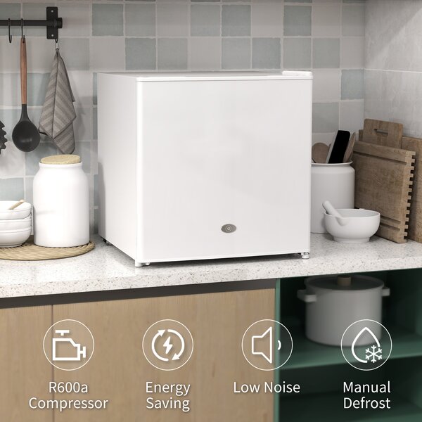 HOMCOM 35L Mini Freezer, -24℃ to -14℃ Temperature - White