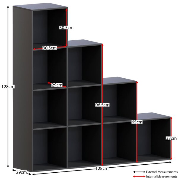 Vida Designs Durham 10 Cube Staircase Storage Unit