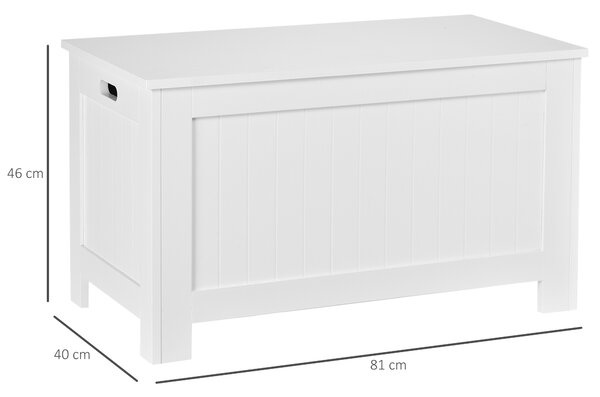 HOMCOM Large Storage Box Toy Chest Cabinet Container Unit Organizer with Lid & Safety Hinges
