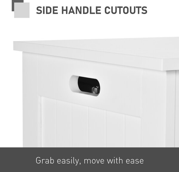 HOMCOM Large Storage Box Toy Chest Cabinet Container Unit Organizer with Lid & Safety Hinges
