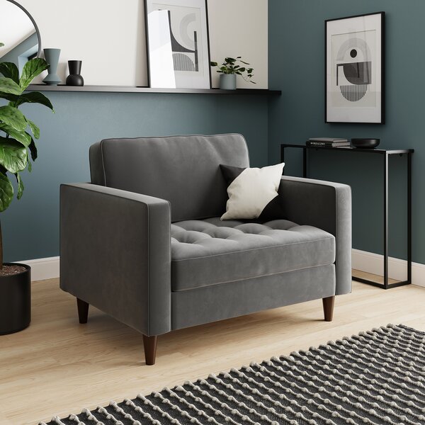 Zoe Velvet Snuggle Single Sofa Bed