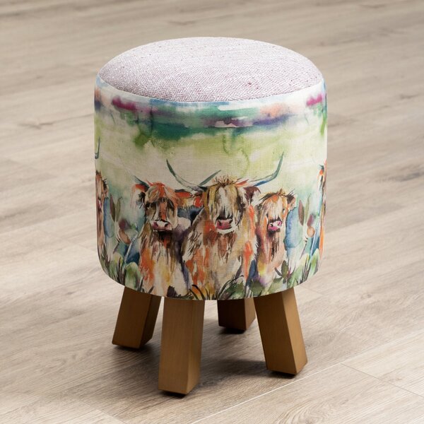 Monty Fabric Footstool