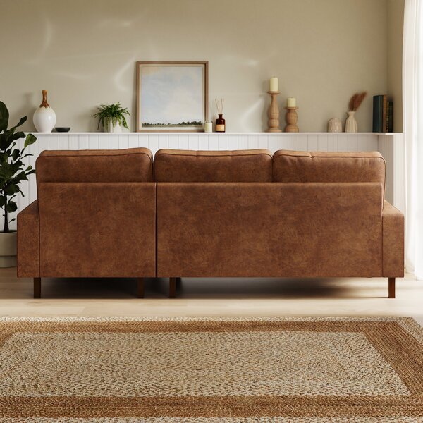 Beatrice Faux Leather Corner Chaise Sofa