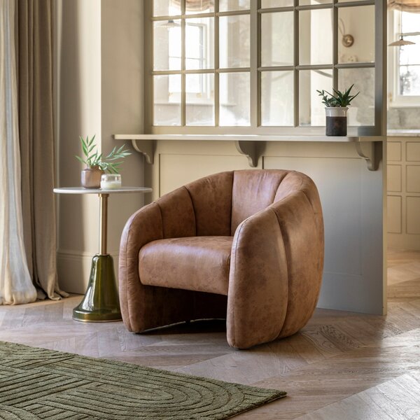 Brea Tub Chair, Leather