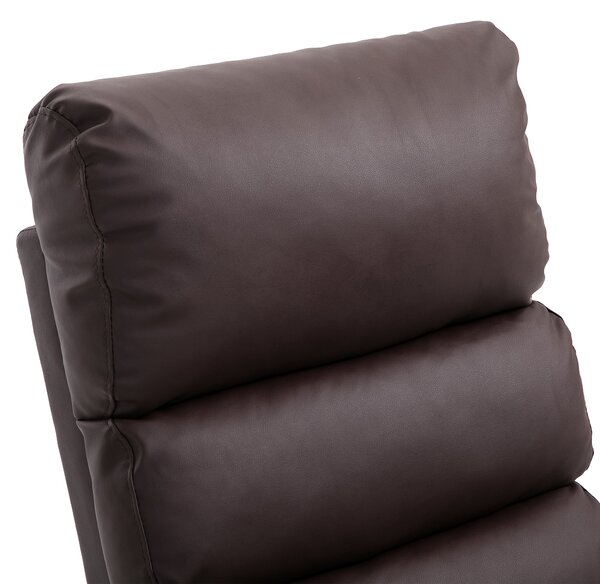 Power Lift Recliner Massage Chair with Heat and Vibration, Heavy Duty Safety Motion, Side Pockets, Remote Control, 73x91x109 cm, Brown Aosom UK