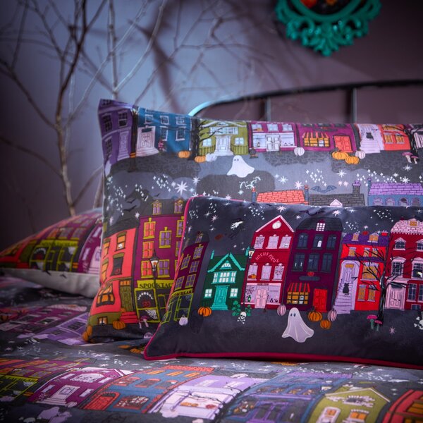 Creepy Town Polycotton Duvet Cover and Pillowcase Set