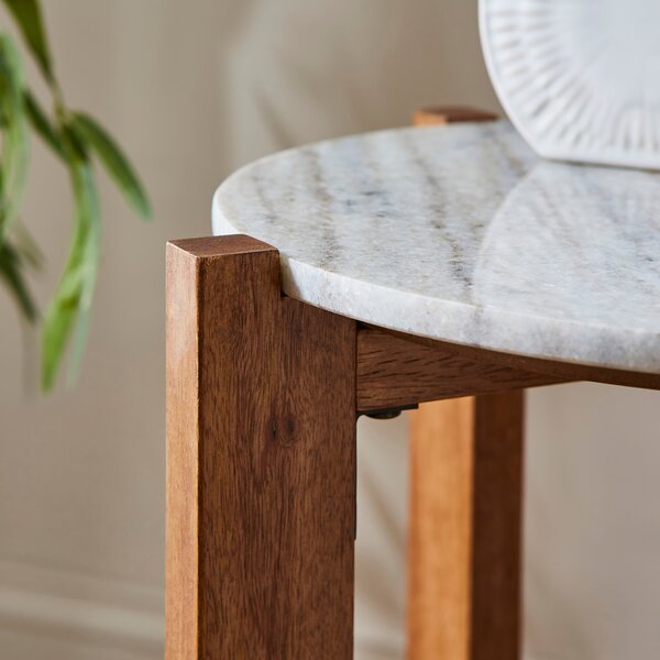 Jae Real Marble Side Table