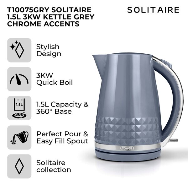 TOWER Solitaire 1.5L Kettle