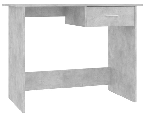 Desk Concrete Grey 100x50x76 cm Engineered Wood