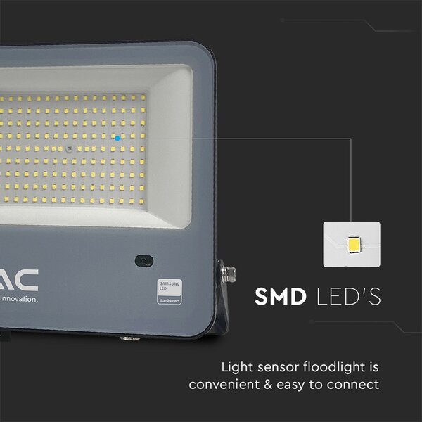 V-TAC 100W LED Floodlight Outdoor Sensor Wall Light