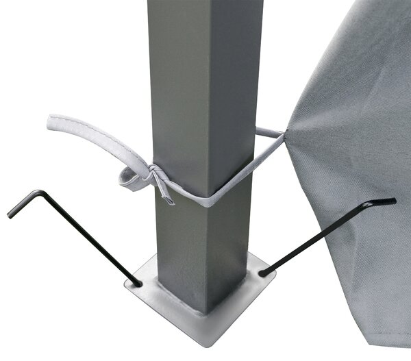 Outsunny 10 x 13ft Metal Gazebo Outdoor 2-Tier Steel Frame Gazebo with Curtains Outdoor Backyard, Black/Grey Aosom UK