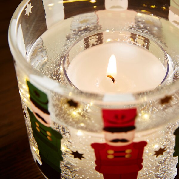 Nutcracker Festive Scented Candle with LED Holder