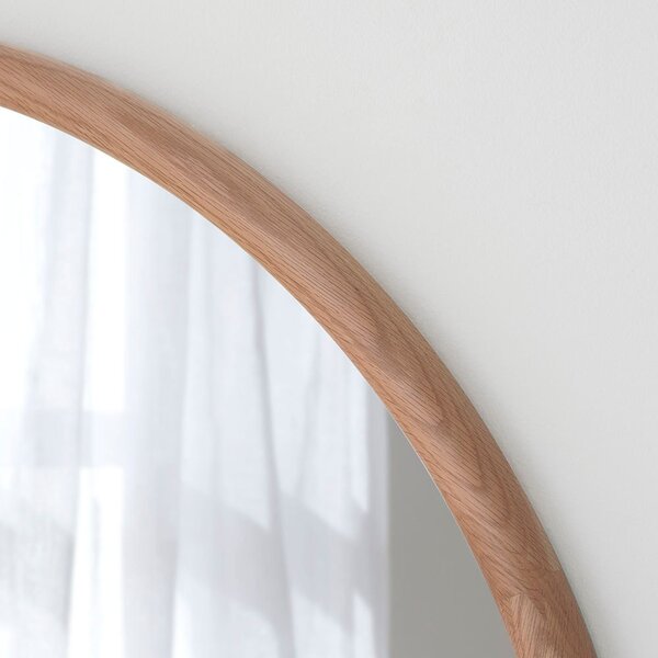 Yearn Solid Oak Arched Full Length Leaner Wall Mirror