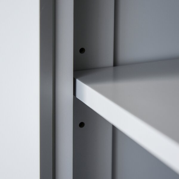 HOMCOM Multi-Storage Mid-Century Kitchen Cabinet - Grey