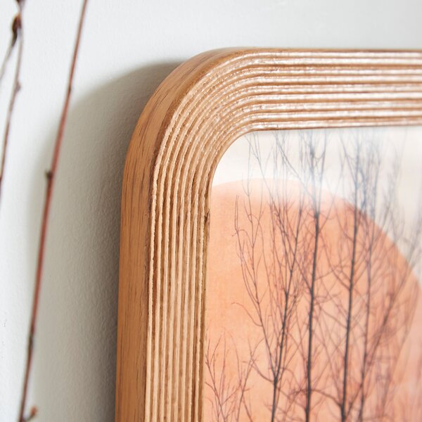 Ribbed Wooden Photo Frame